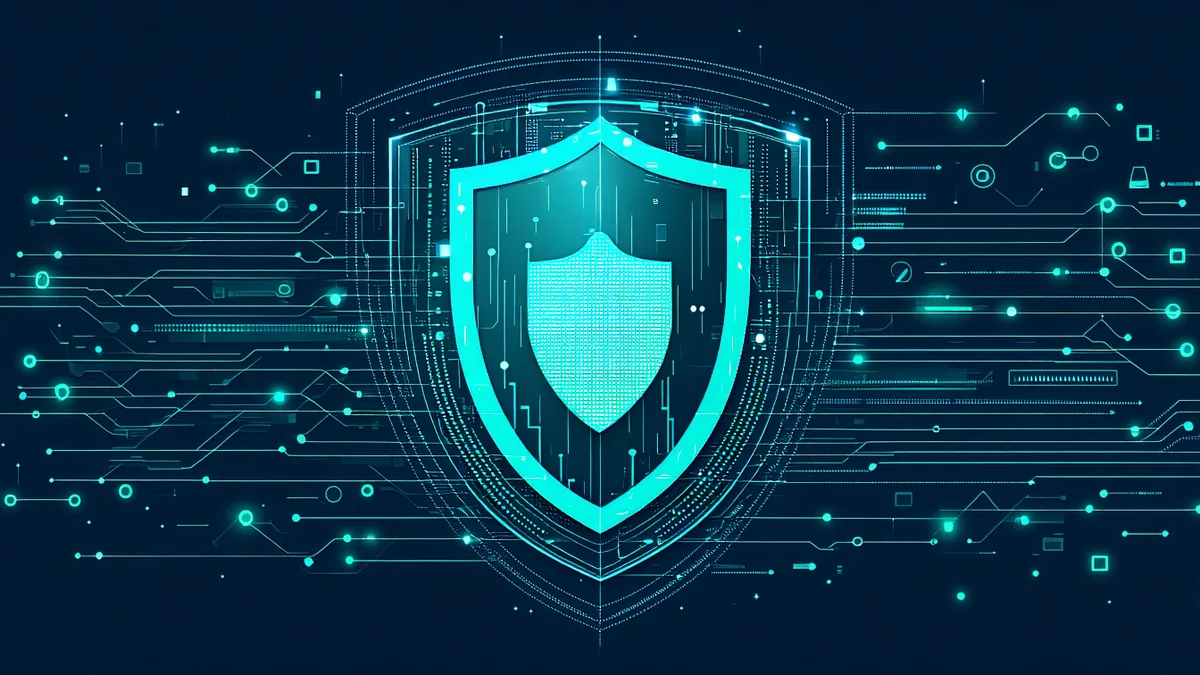Healthcare data compliance and HIPAA controls abstract visualization